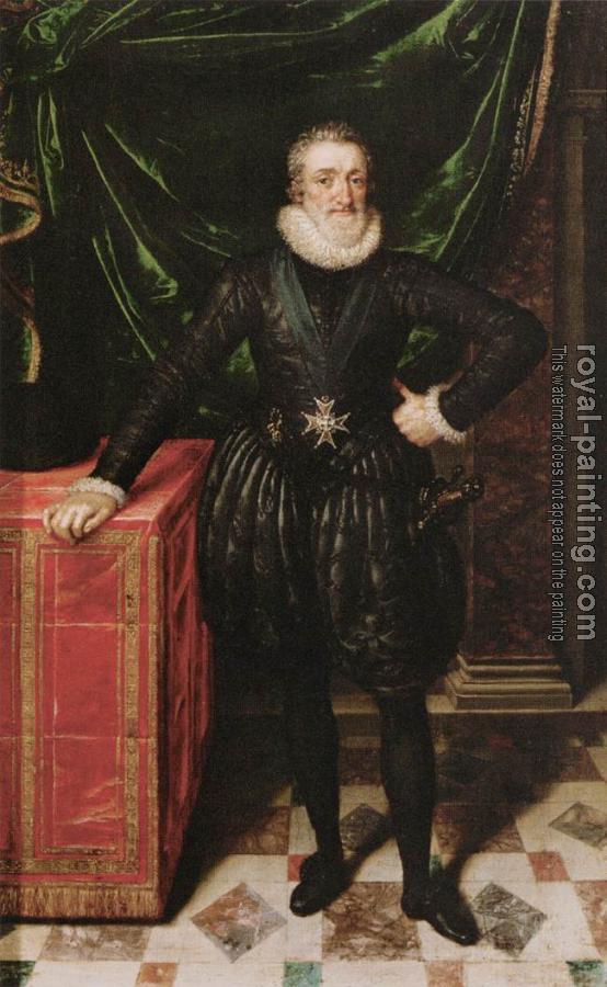Frans The Younger Pourbus : Henry IV, King of France in Black Dress